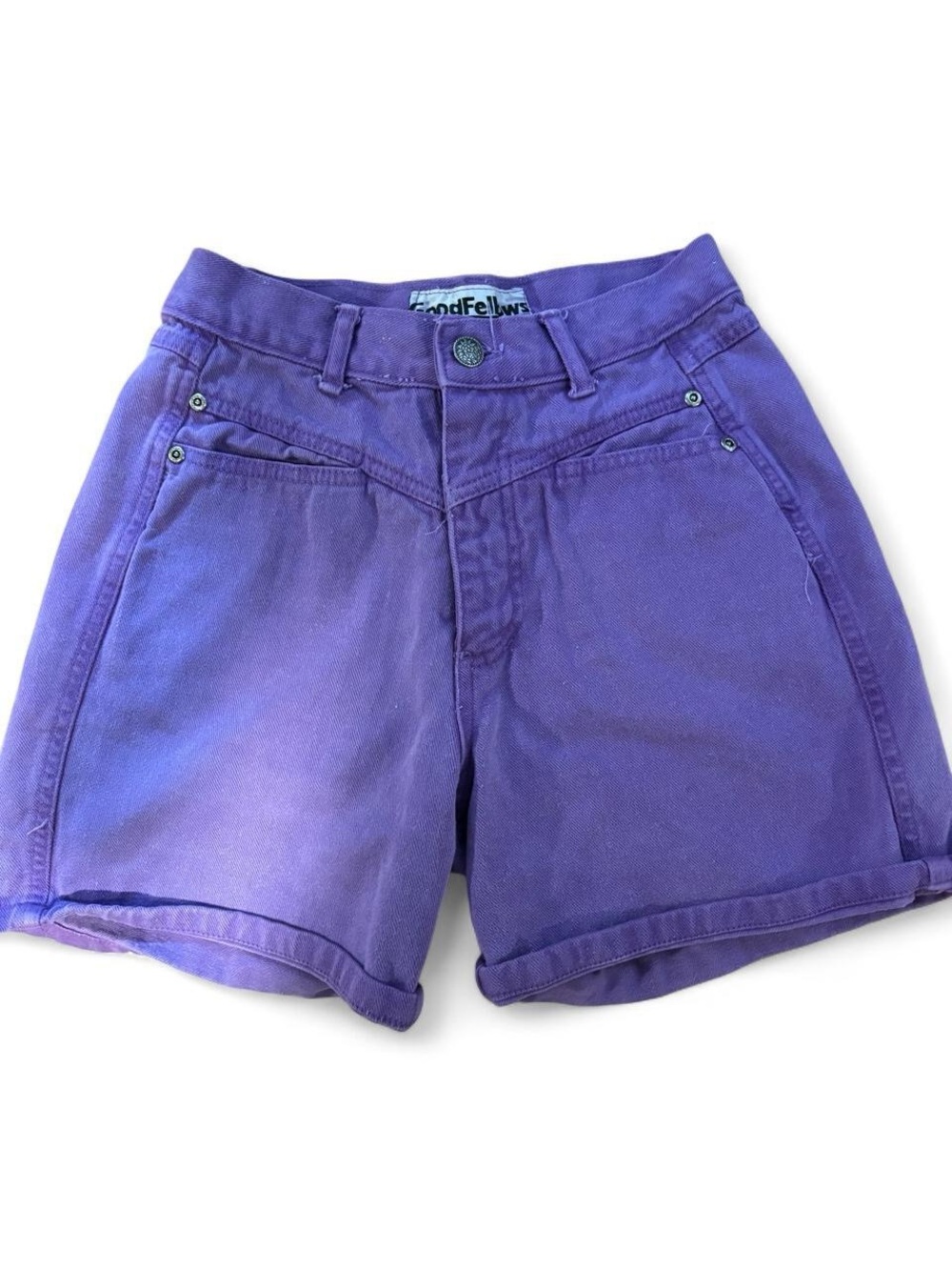 Cute vintage 80s/90s purple denim high rise shorts size 5